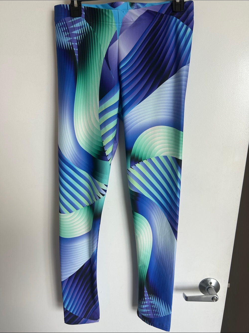 Blue & Green Patterned Leggings
